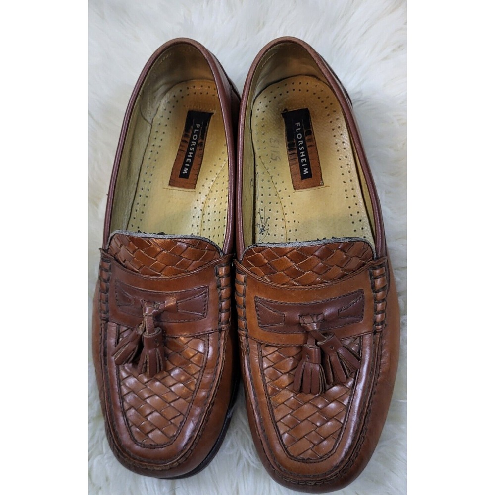 Florsheim's Weaved Design Brown Loafer Men's Size 11